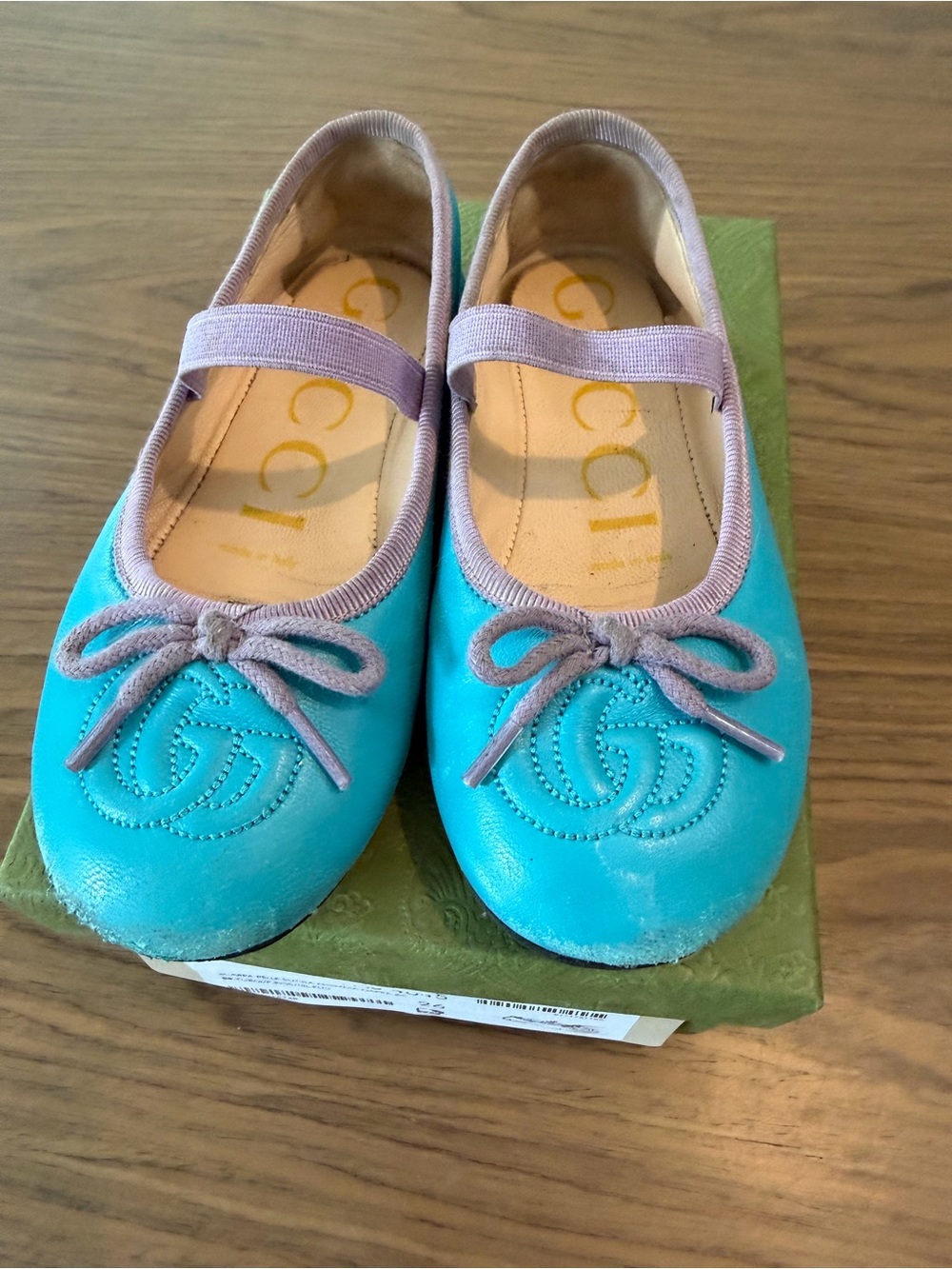 Gucci Kids Leather Mary Jane Ballet Flats – Size EU 26